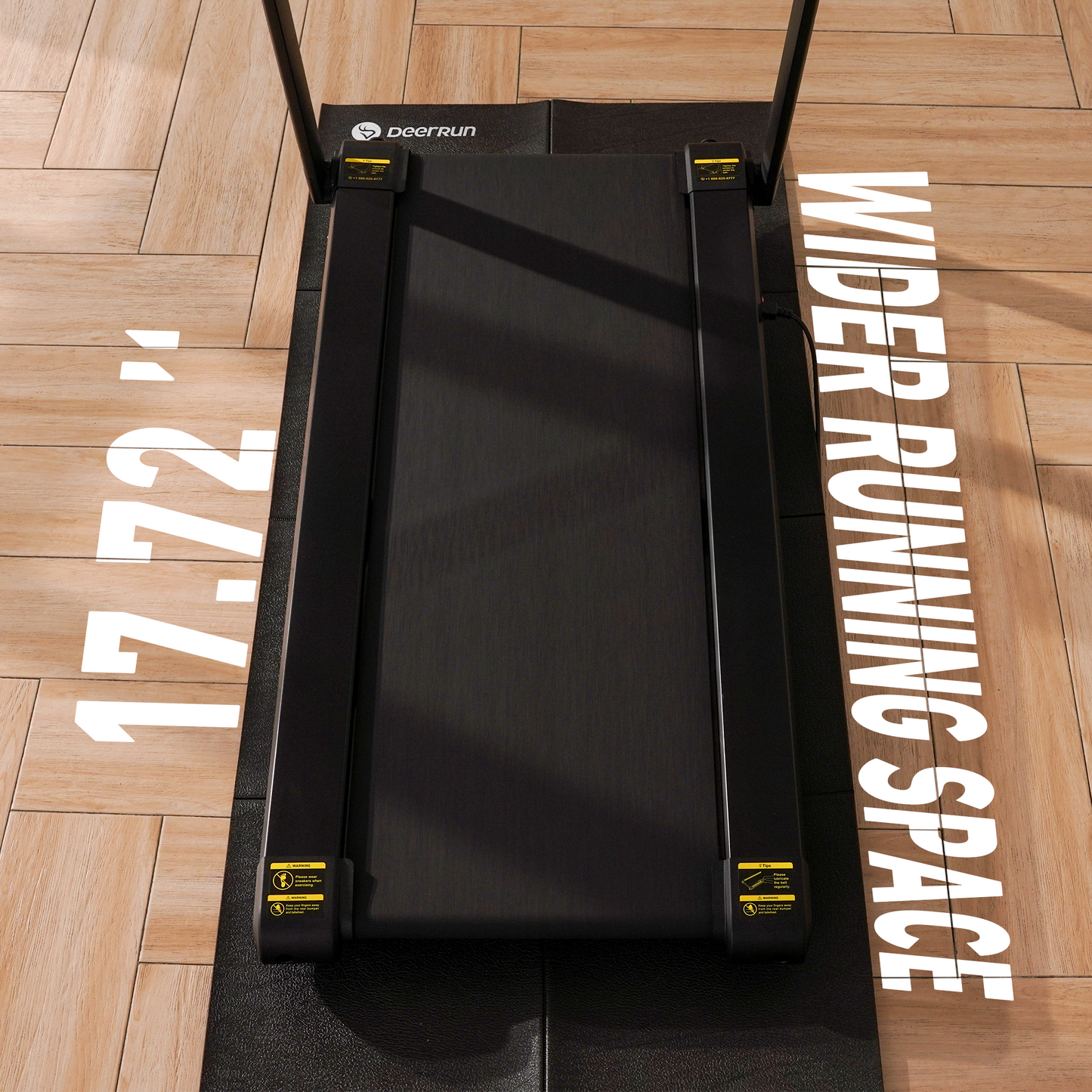 DeerRun X20 Incline Home Treadmill with 15% Auto Incline & Full Running Deck | 400 lbs, 11.3 mph